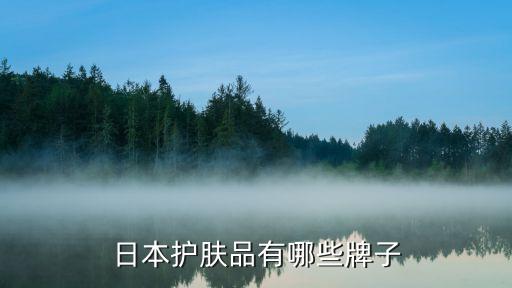 日本护肤品有哪些牌子