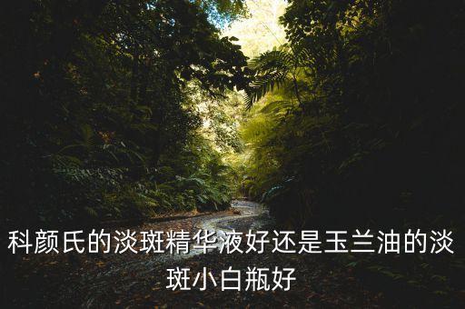 科颜氏的淡斑精华液好还是玉兰油的淡斑小白瓶好