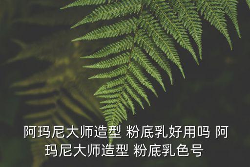  阿玛尼大师造型 粉底乳好用吗 阿玛尼大师造型 粉底乳色号