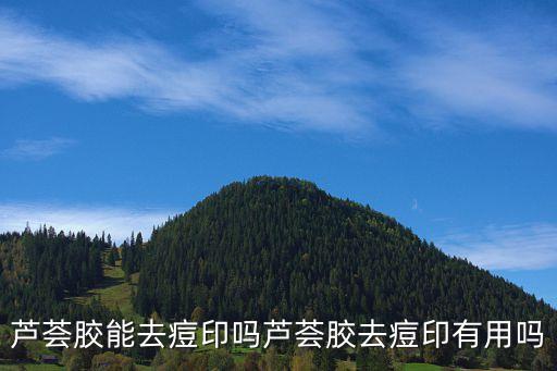 芦荟胶能去痘印吗芦荟胶去痘印有用吗