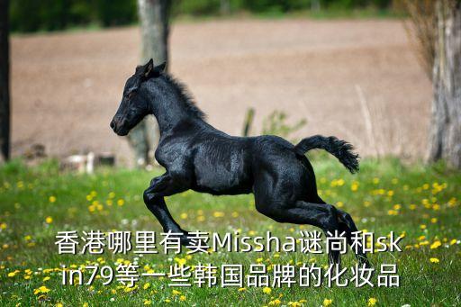 香港哪里有卖Missha谜尚和skin79等一些韩国品牌的化妆品