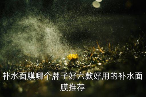 补水面膜哪个牌子好六款好用的补水面膜推荐