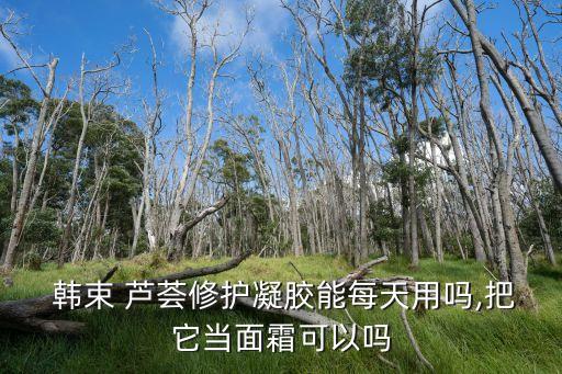  韩束 芦荟修护凝胶能每天用吗,把它当面霜可以吗