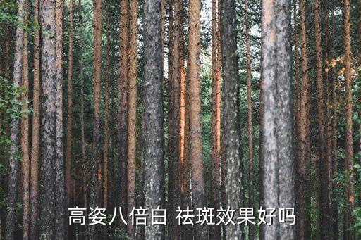  高姿八倍白 祛斑效果好吗