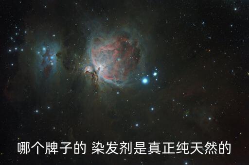 哪个牌子的 染发剂是真正纯天然的