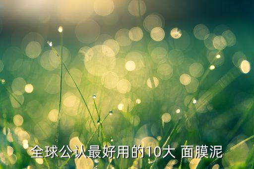 全球公认最好用的10大 面膜泥