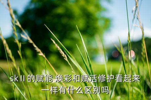 skⅡ的赋能 焕彩和赋活修护看起来一样有什么区别吗