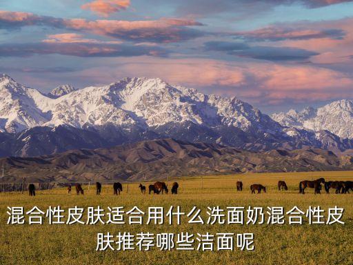混合性皮肤适合用什么洗面奶混合性皮肤推荐哪些洁面呢