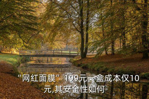 “网红面膜”199元一盒成本仅10元,其安全性如何