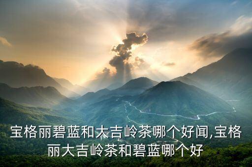 宝格丽碧蓝和大吉岭茶哪个好闻,宝格丽大吉岭茶和碧蓝哪个好