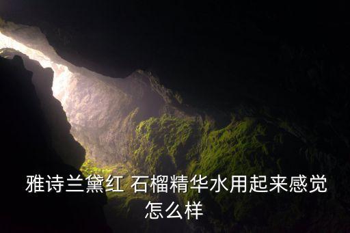 雅诗兰黛红 石榴精华水用起来感觉怎么样