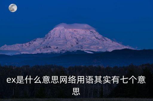ex是什么意思网络用语其实有七个意思