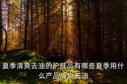 夏季清爽去油的护肤品有哪些夏季用什么产品清爽去油