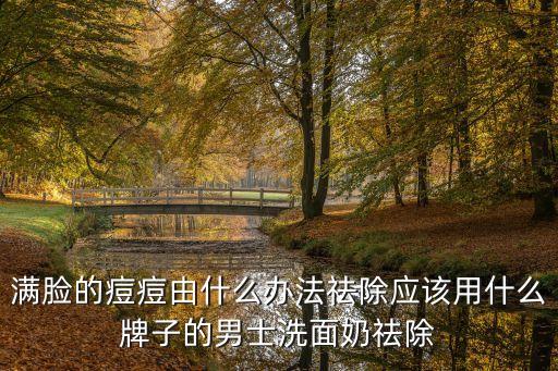 满脸的痘痘由什么办法祛除应该用什么牌子的男士洗面奶祛除