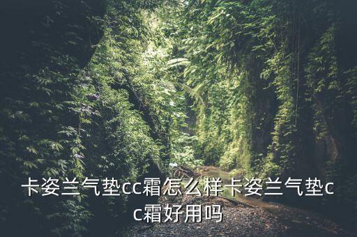卡姿兰气垫cc霜怎么样卡姿兰气垫cc霜好用吗