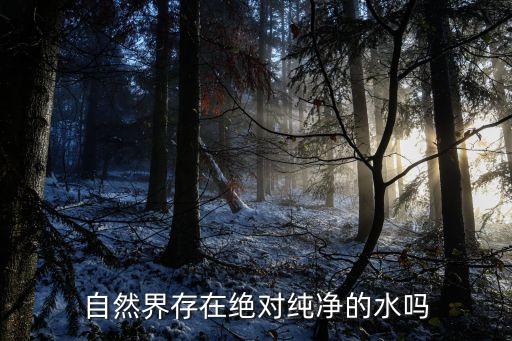自然界存在绝对纯净的水吗