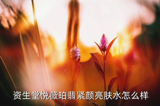  资生堂悦薇珀翡紧颜亮肤水怎么样