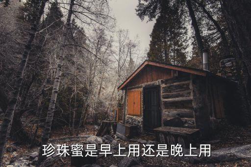  珍珠蜜是早上用还是晚上用