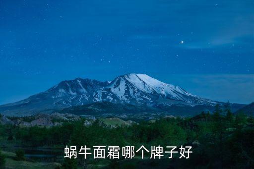  蜗牛面霜哪个牌子好