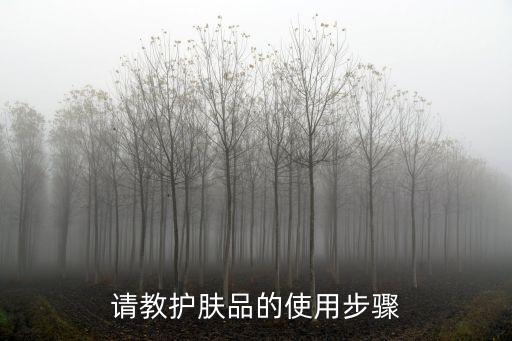 请教护肤品的使用步骤