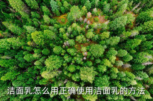 洁面乳怎么用正确使用洁面乳的方法