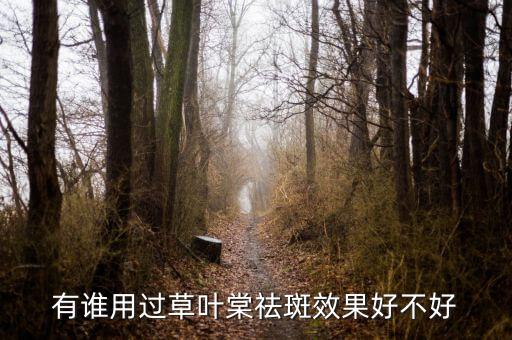 有谁用过草叶棠祛斑效果好不好