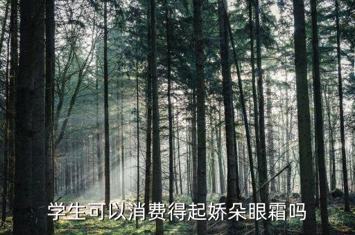 学生可以消费得起娇朵眼霜吗