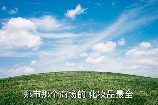 郑市那个商场的 化妆品最全