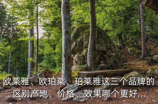 欧莱雅、欧珀莱、珀莱雅这三个品牌的区别产地、价格、效果哪个更好...