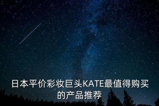 日本平价彩妆巨头KATE最值得购买的产品推荐