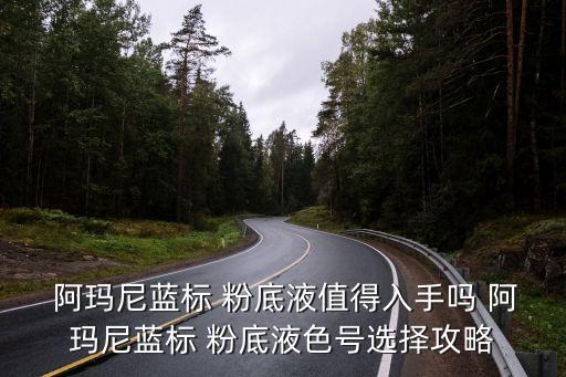  阿玛尼蓝标 粉底液值得入手吗 阿玛尼蓝标 粉底液色号选择攻略