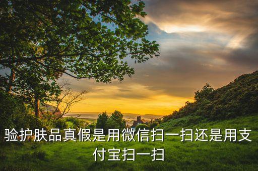 验护肤品真假是用微信扫一扫还是用支付宝扫一扫