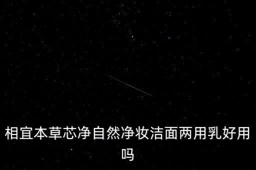 相宜本草芯净自然净妆洁面两用乳好用吗