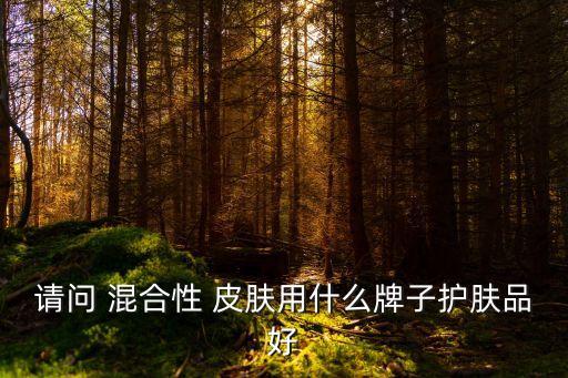 请问 混合性 皮肤用什么牌子护肤品好