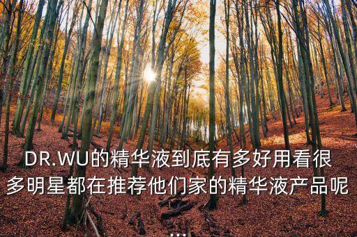 DR.WU的精华液到底有多好用看很多明星都在推荐他们家的精华液产品呢...