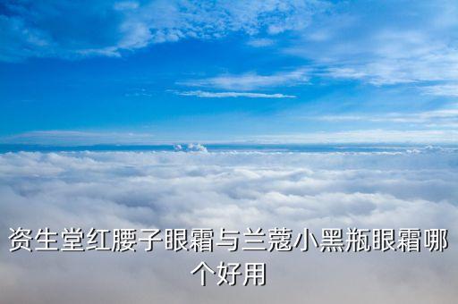资生堂红腰子眼霜与兰蔻小黑瓶眼霜哪个好用
