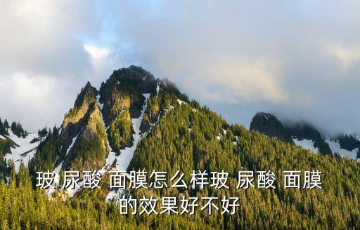 玻 尿酸 面膜怎么样玻 尿酸 面膜的效果好不好