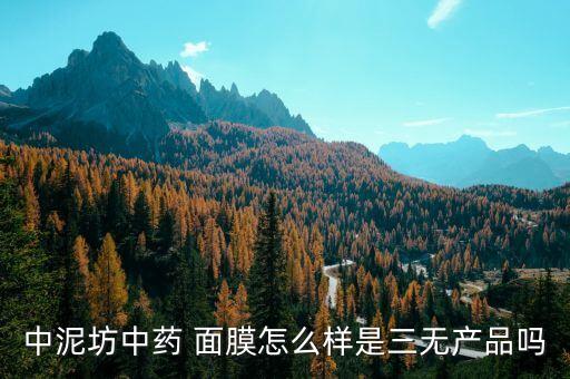 中泥坊中药 面膜怎么样是三无产品吗