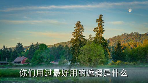 你们用过最好用的遮瑕是什么
