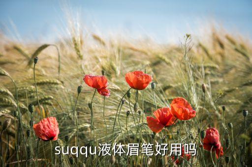 suqqu液体眉笔好用吗