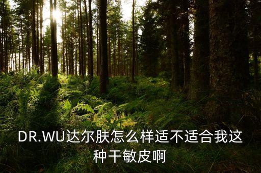 DR.WU达尔肤怎么样适不适合我这种干敏皮啊