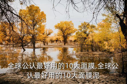 全球公认最好用的10大面膜,全球公认最好用的10大面膜泥