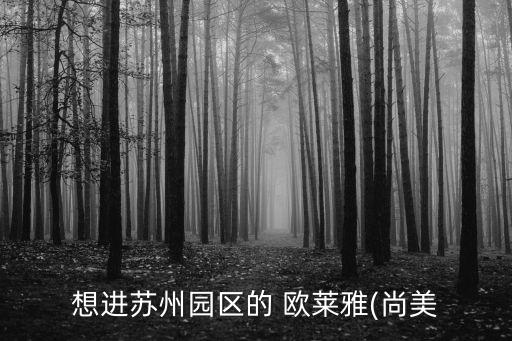 想进苏州园区的 欧莱雅(尚美