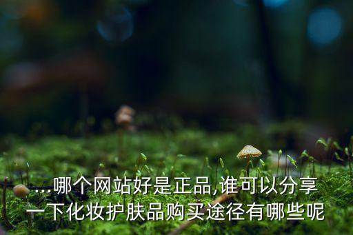 ...哪个网站好是正品,谁可以分享一下化妆护肤品购买途径有哪些呢