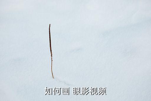 如何画 眼影视频