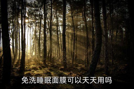 免洗睡眠面膜可以天天用吗