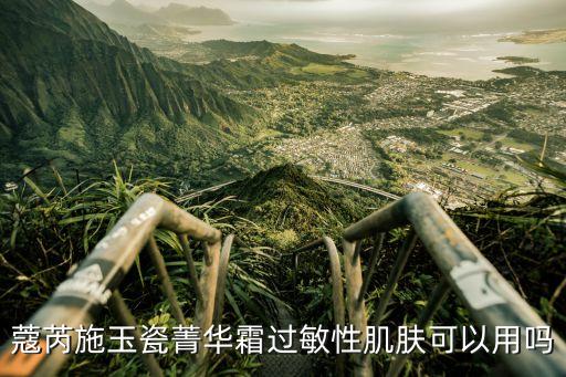 蔻芮施玉瓷菁华霜过敏性肌肤可以用吗
