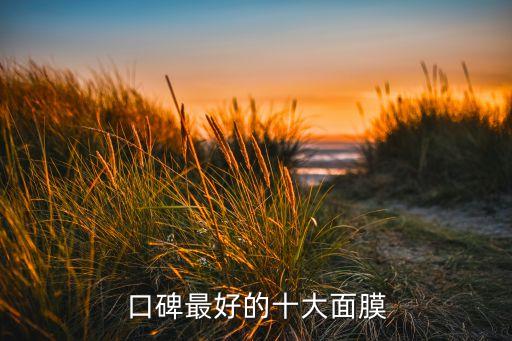 口碑最好的十大面膜