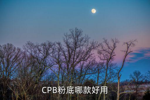 CPB粉底哪款好用