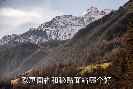 欧惠面霜和秘贴面霜哪个好